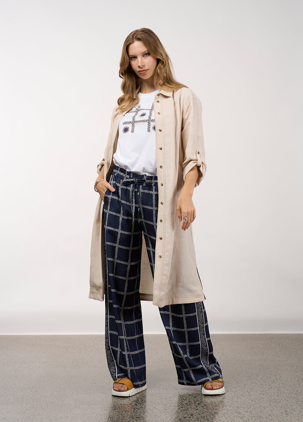 Lyrical Pant - Navy Bone