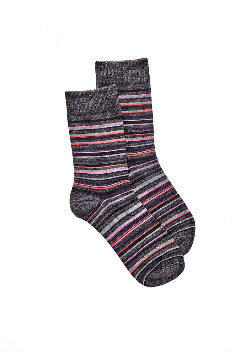 Fine Line Stripe - Charcoal