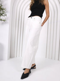 Toni Barrel Jean - White