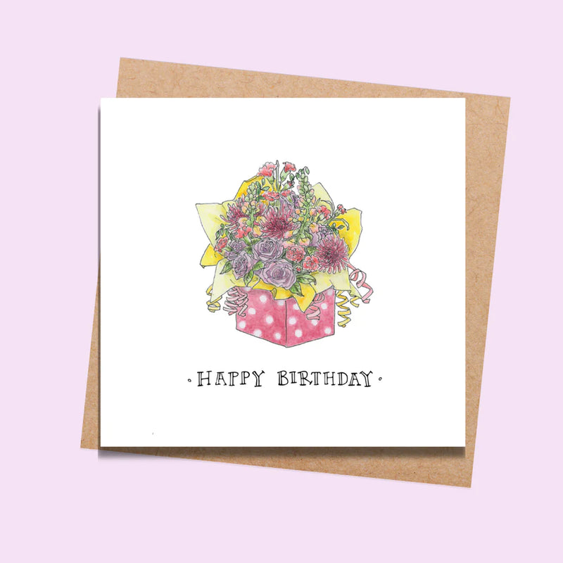 Happy Birthday Flower Box Card