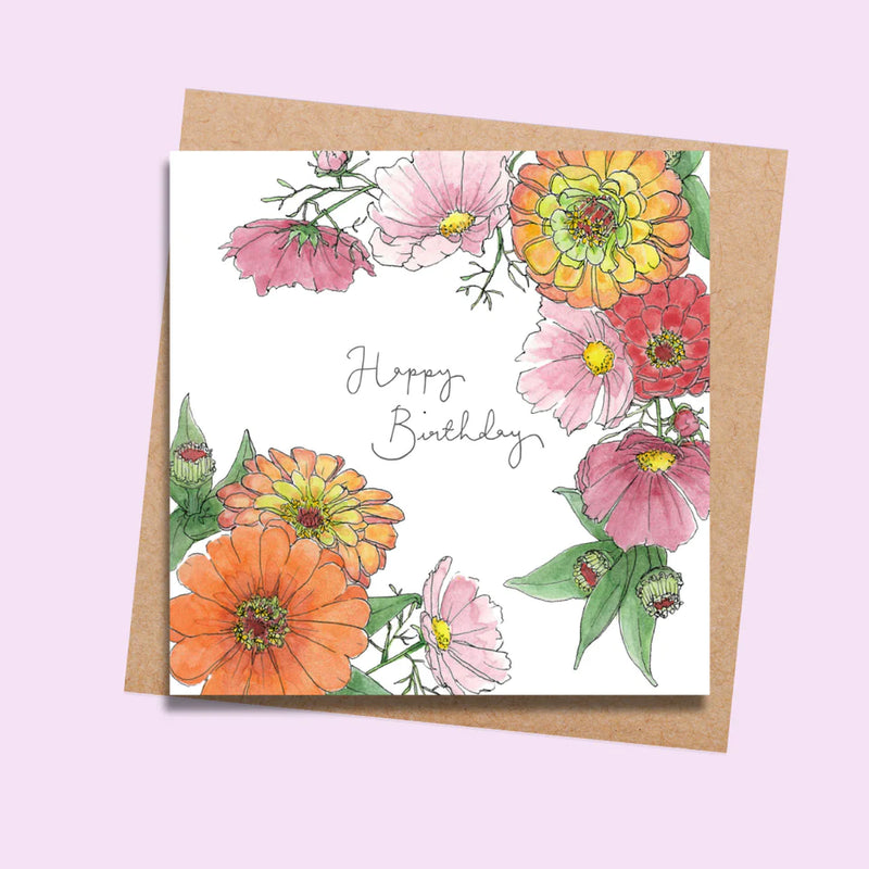 Vibrant Birthday Burst Card