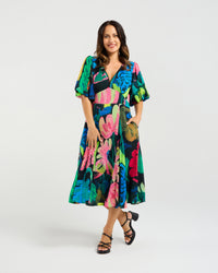 Olivia Dress - Midnight Fern