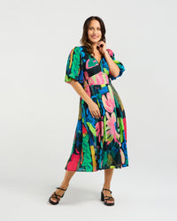 Olivia Dress - Midnight Fern