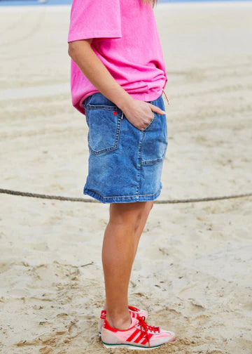 Stretch Denim Skirt