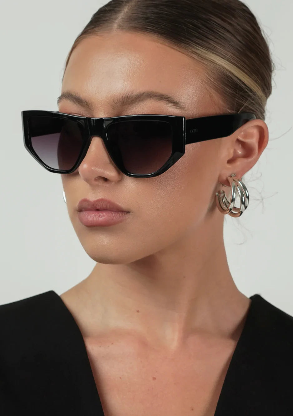 Elka Sunglasses - Dark Chocolate/Brown Fade