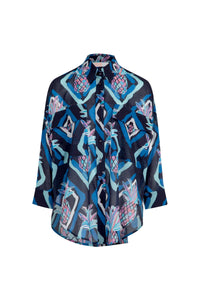 Take it Easy Shirt - Blue Aloha