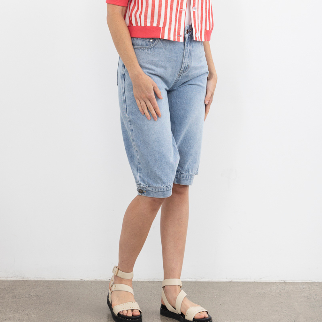 denim pedal pushers Pedal Pusher