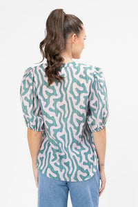 Vacation Top - Blush Swirl
