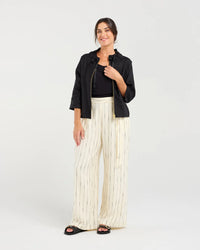Victoria Zip Front Jacket - Black