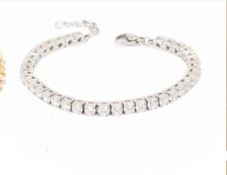 3046-0112 Bracelet Steel Crystal Large  - Silver*
