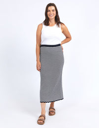 Rosie Stripe Skirt - Navy/White