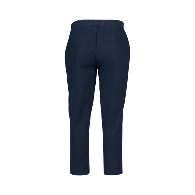 7/8 Length Slim Leg Elastic Waist Pant - Ink