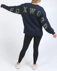 Interval Crew - Navy  with Khaki Logo
