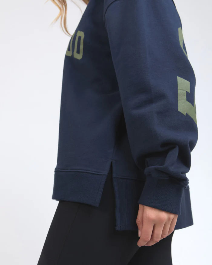 Interval Crew - Navy  with Khaki Logo