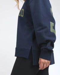 Interval Crew - Navy  with Khaki Logo