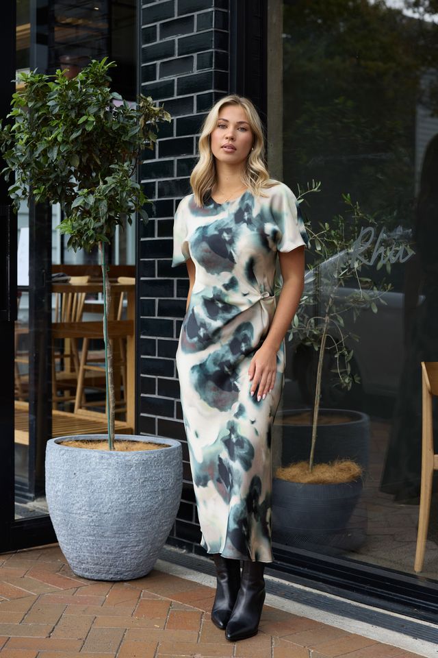 Keiko Dress - Olive Grove