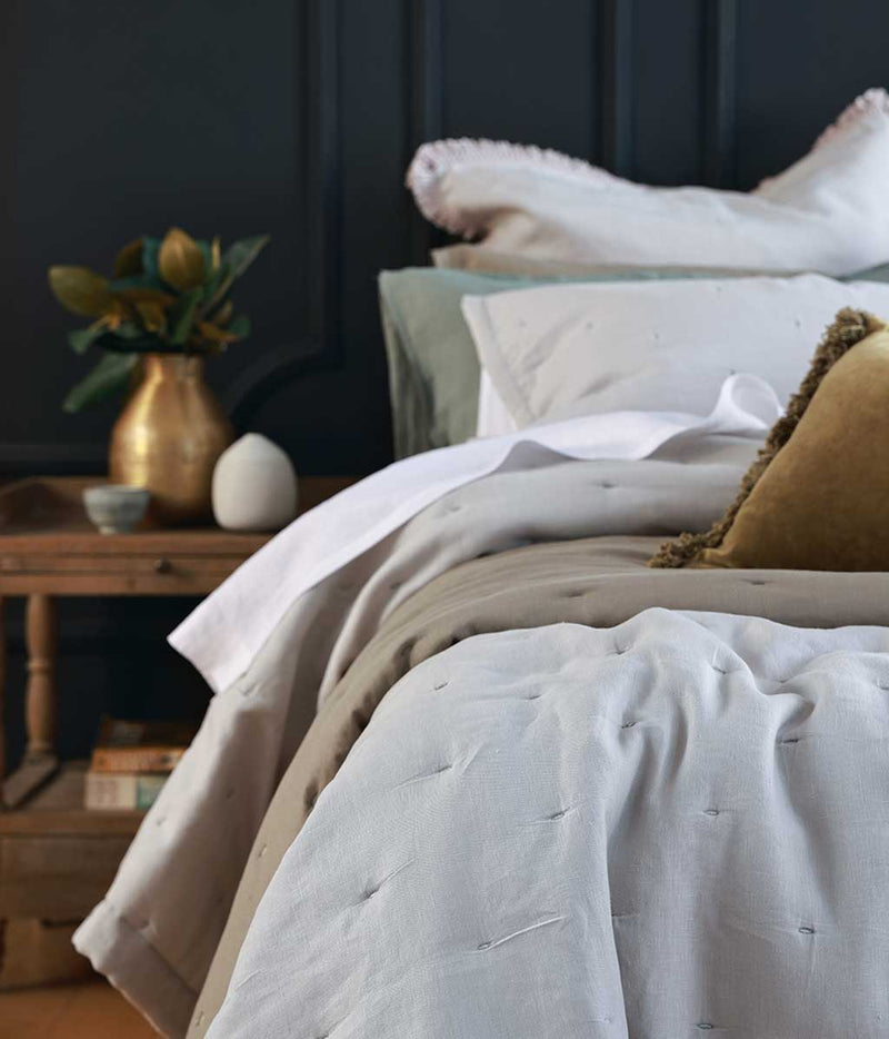 Laundered Linen Bedspread Set - King