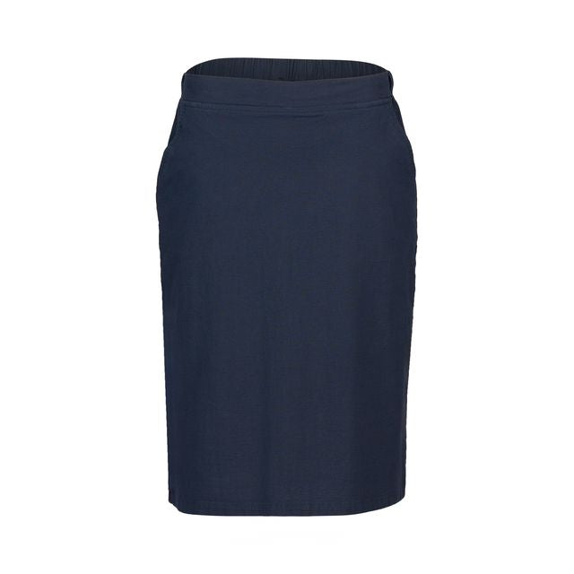 Flat Front Pull On Skirt - Ink