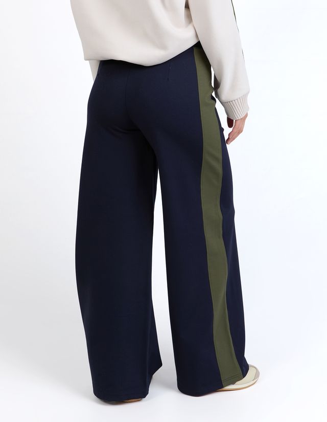 Juno Pant - Navy with Green