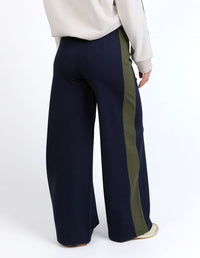 Juno Pant - Navy with Green