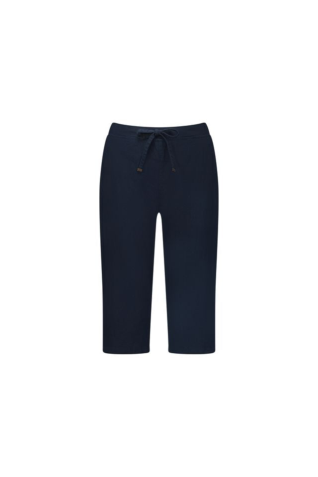 Below Knee Skinny Leg Elastic Waist Pant - Ink