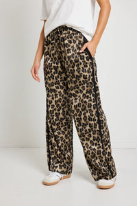 Townie Tape Side Elastic Waist Pant - Animal Satin