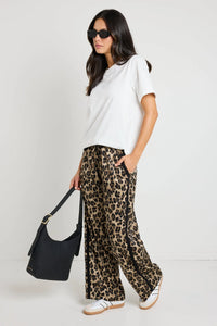 Townie Tape Side Elastic Waist Pant - Animal Satin