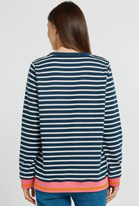 Tyra Sweat / Navy White Stripe