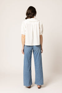 Whimsical Shirt / White Linen Blend