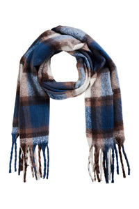 Sloane Check Scarf / Navy