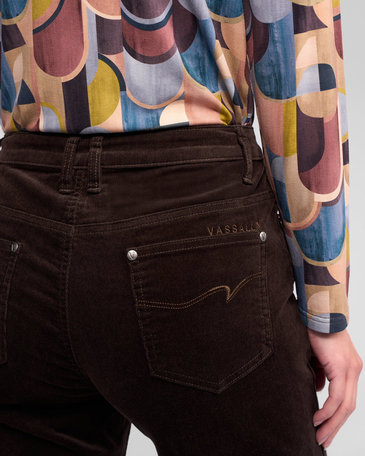 Arch  Straight Leg Full Length Cord / Walnut - Girl Next Door Fashion