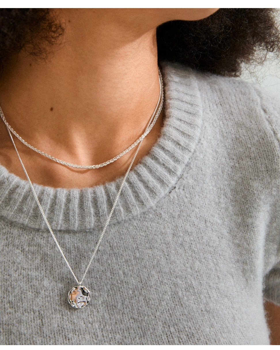 Declan Recycled Necklace - Silver Plated