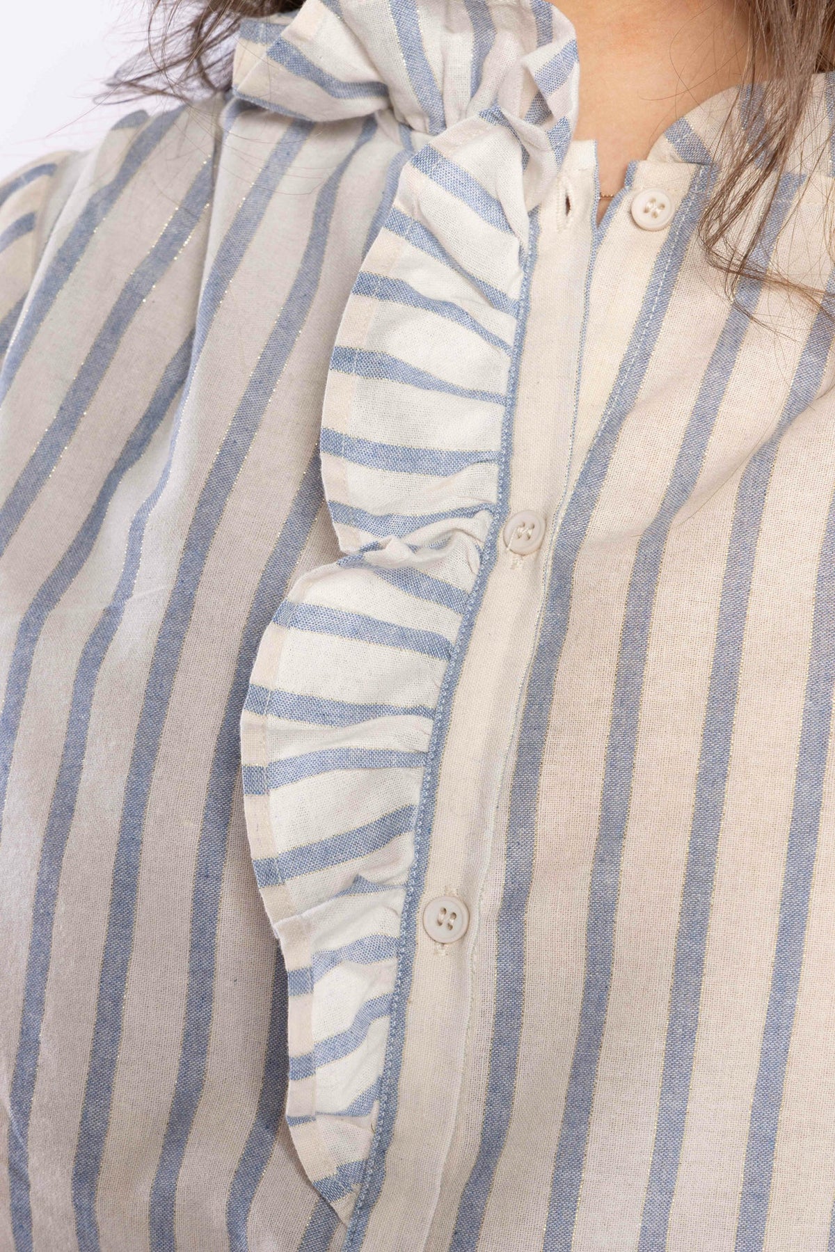 Cest La Vive Blouse - Metallic Stripe - Girl Next Door Fashion