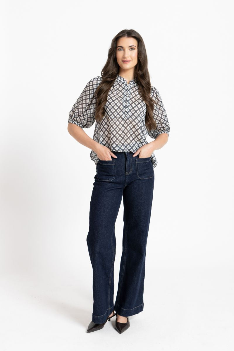 Nina Blouse /  Ink Check