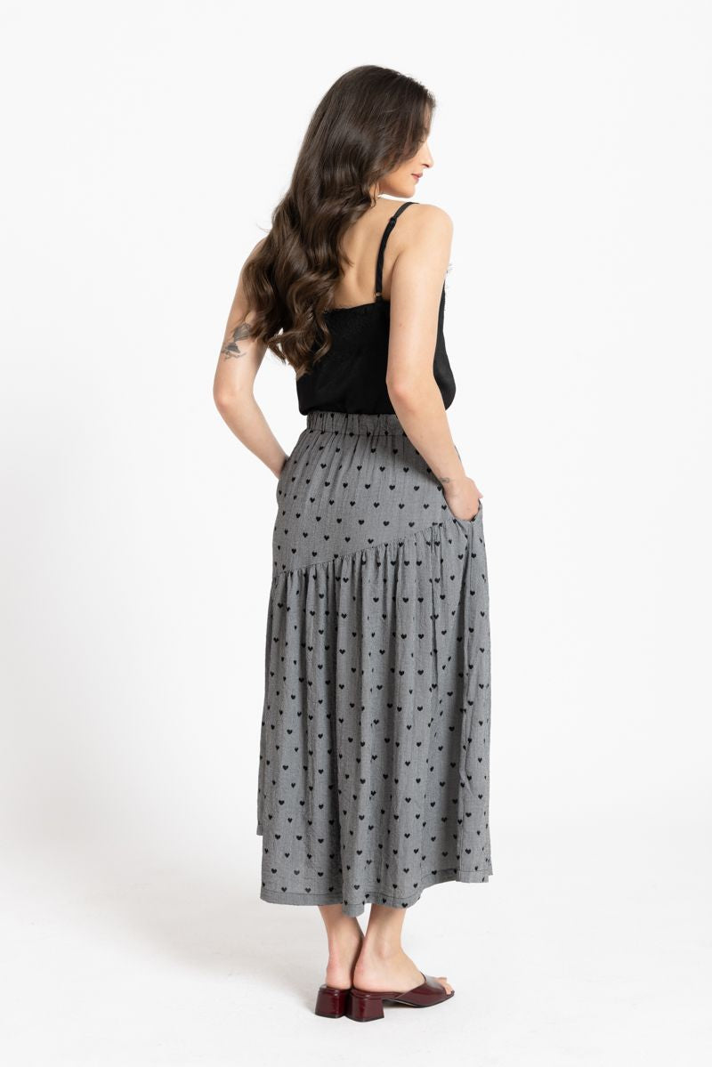 Devine Maxi Skirt / Black Heart