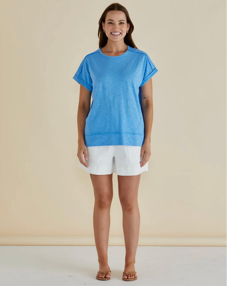 Shirley Shirt Sleeve Tee / Blue