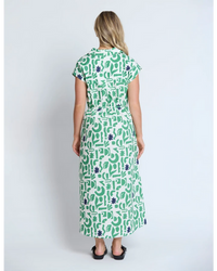 Marly  Dress / Spring Green Geo