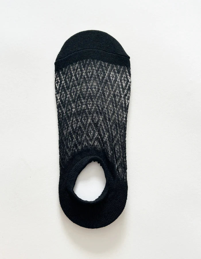 Sock No Show - Black Crochet