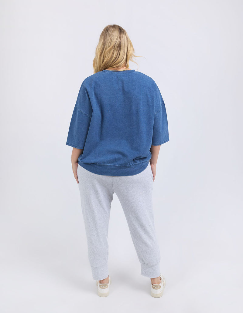 Mazie Sweat - Denim Look