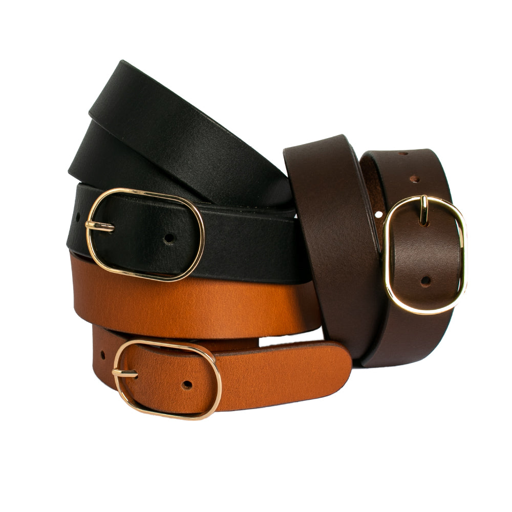 Marla - Choc leather belt