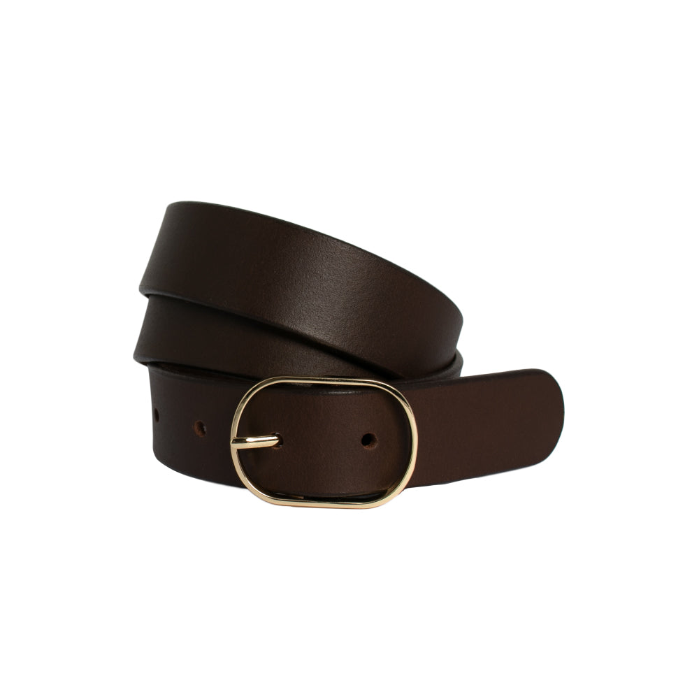 Marla - Choc leather belt