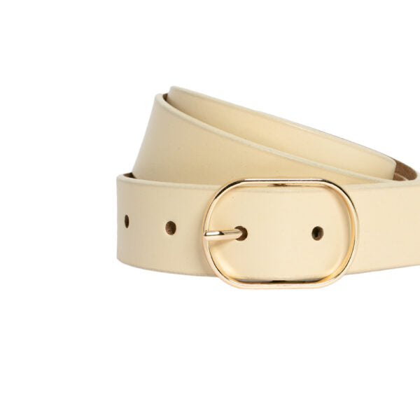 Marla linen leather belt