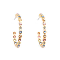 1018-1439 Vibrance Multicolour Creol 20mm Earring - Gold