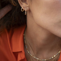 1018-1439 Vibrance Multicolour Creol 20mm Earring - Gold