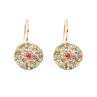 Vibrance Multicolour Fishhook Pendant Earring - Gold