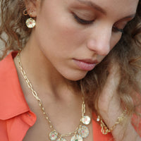Vibrance Multicolour Fishhook Pendant Earring - Gold