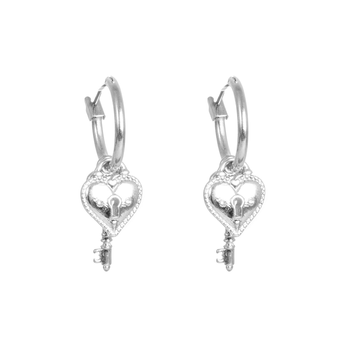 1018-1525 Open My Heart Earring - Silver