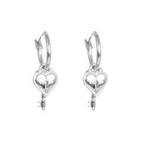 1018-1525 Open My Heart Earring - Silver