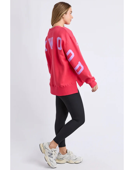 Interval Crew - Raspberry with Neon Lilac.