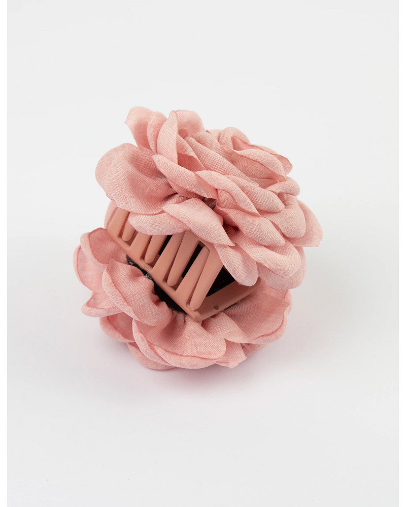 Hair Claw Fabric Rose - Blush